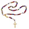 CHAPELET PERLES MURANO VERITABLE MULTICOLORE LG